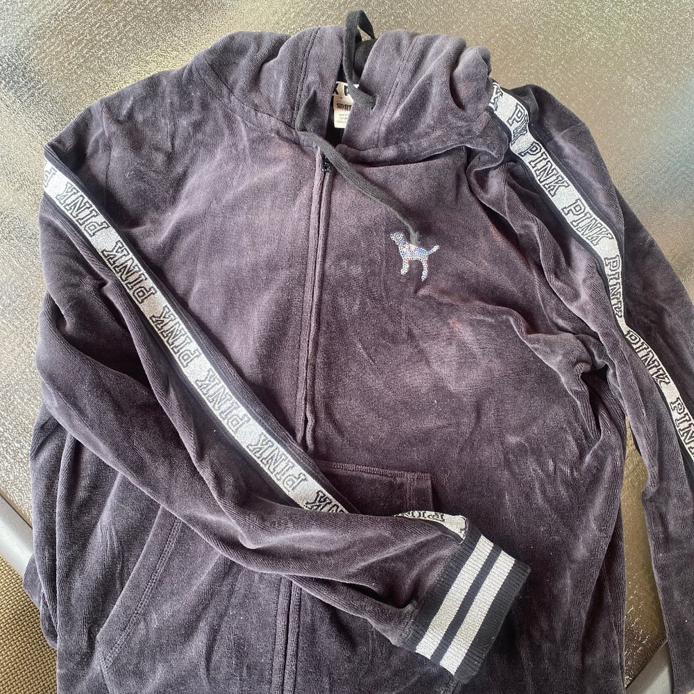 victoria’s Secret  PINK velour jog  suit